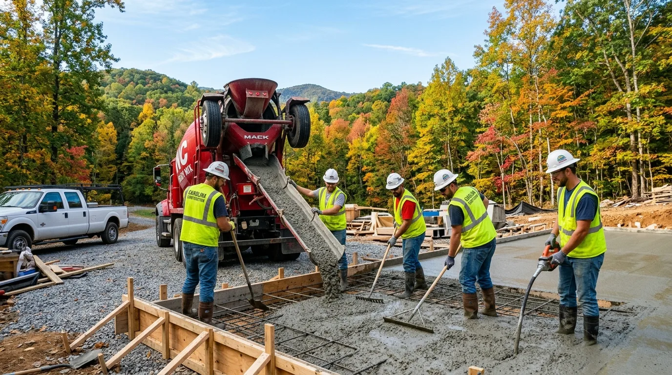 Best Time to Pour Concrete in Monroe, NC (by Season)