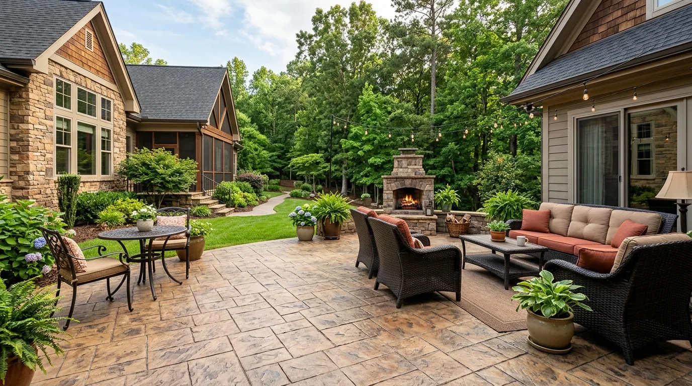 Stamped Concrete Patios in Monroe, NC: Patterns, Cost & Care