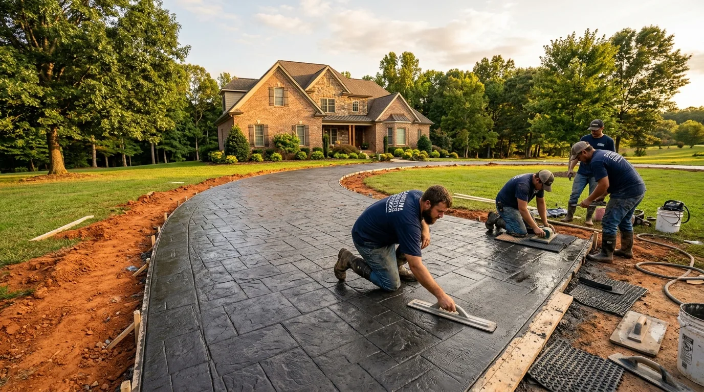 Professional concrete services in Monroe, NC — driveways, patios, and foundations